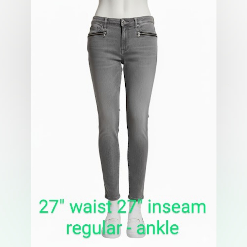 GAP Skinny Jeans 27" Waist 27" Inseam Grey Zip Pockets NWOT